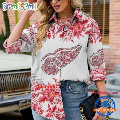NHL Detroit Red Wings Limited Edition Casual Shirt for Women