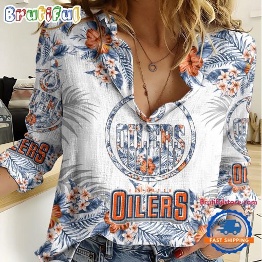 NHL Edmonton Oilers Limited Edition Casual Shirt for Women