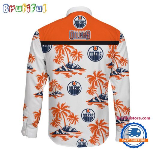 NHL Edmonton Oilers New Version Long Sleeve Button Shirt