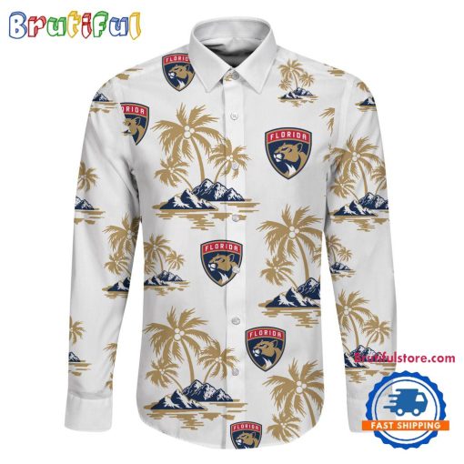 NHL Florida Panthers New Version Long Sleeve Button Shirt