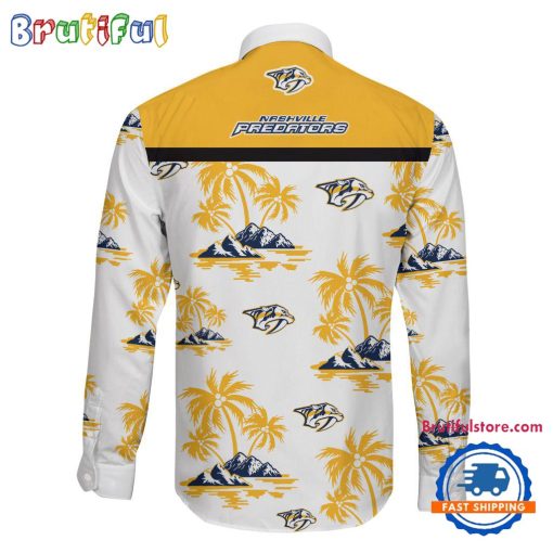 NHL Nashville Predators New Version Long Sleeve Button Shirt