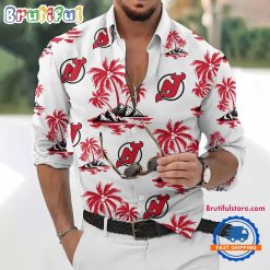 NHL New Jersey Devils New Version Long Sleeve Button Shirt
