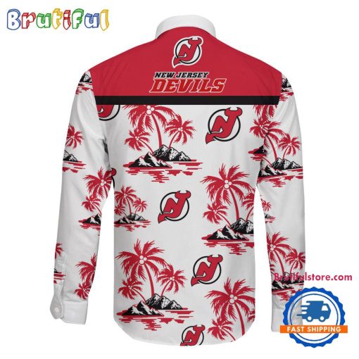 NHL New Jersey Devils New Version Long Sleeve Button Shirt