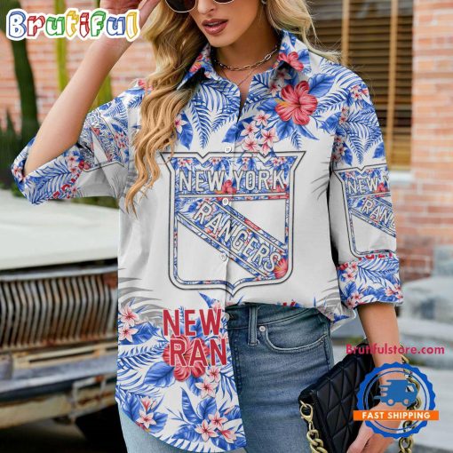 NHL New York Rangers Limited Edition Casual Shirt for Women