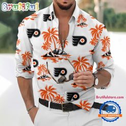 NHL Philadelphia Flyers New Version Long Sleeve Button Shirt