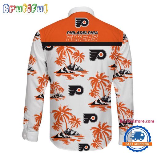 NHL Philadelphia Flyers New Version Long Sleeve Button Shirt