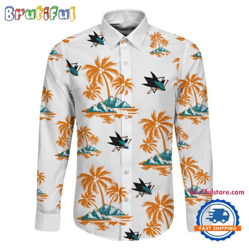 NHL San Jose Sharks New Version Long Sleeve Button Shirt